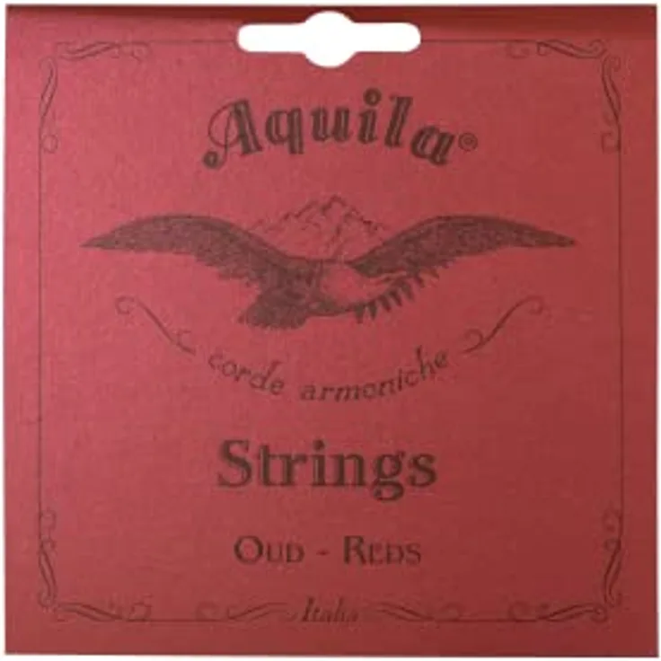 Aquila Red Series Arabic Oud Strings, kompletter Satz für Oud in arabischer Stimmung, Standard Tension, bioplastische Diskant-Saiten, antiallergische Kupferwicklung, große Stimmstabilität, hergestellt in Italien