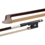 Gewa Pure Violin Bow 4/4, Geigenbogen für Schüler mit runder Massaranduba-Stange, Naturhaar und Ebenholzfrosch