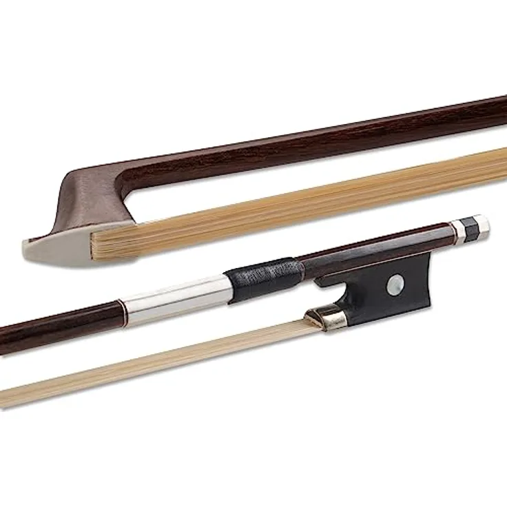 Gewa Pure Violin Bow 4/4, Geigenbogen für Schüler mit runder Massaranduba-Stange, Naturhaar und Ebenholzfrosch
