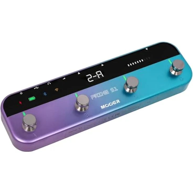 Mooer Prime S1 Multi Effects Pedal, Gitarren-Multieffekte mit 126 Effekten, 80-Sekunden Looper, Bluetooth 5.0 und wiederaufladbarem Akku