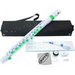 Nuvo jFlute 2.0, Querflöte mit Donut Kopfstück, 100% wasserfest, weiß-grün
