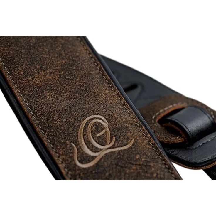 Ortega OSAR-3 Leather Strap BR, handgefertigter Leder-Gitarrengurt in Braun mit Schaumstoffpolsterung, Breite 70 mm, Länge bis 1450 mm – Bild 3