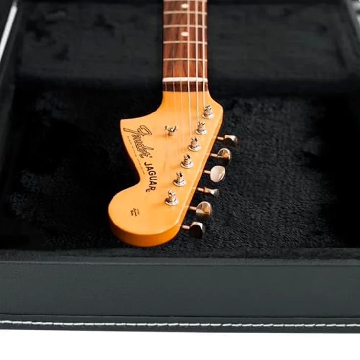 Gator GWE-JAG Gitarrenkoffer, schwarz, für Jaguar/Jazzmaster Modelle, abschließbar, mit plüsch ausgekleidetem Innenraum – Bild 8