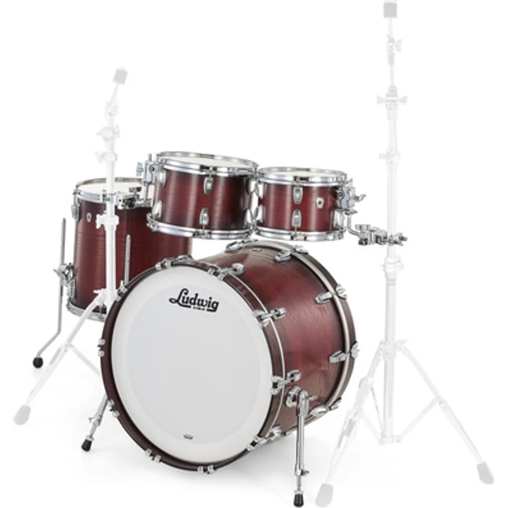 Ludwig Classic Oak Studio 22 Schlagzeugset, 5-lagiger Ahorn-Eichen-Kessel, 22"x14" Bass Drum, Brown Burst