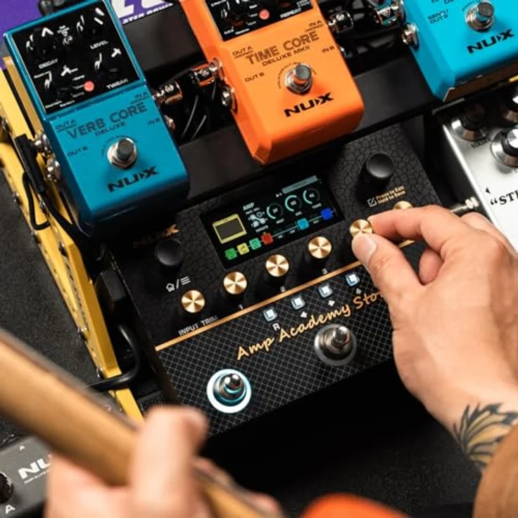 Nux Amp Academy Stomp, Gitarren-Multieffekte mit 27 Presets, 60 IR-Slots und 2,86" Farb-LCD-Display – Bild 3