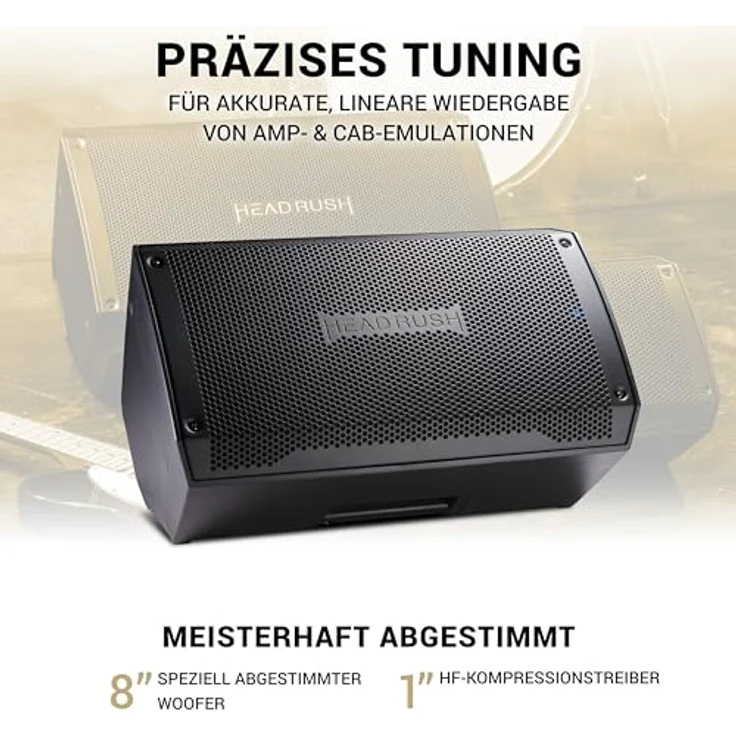 HeadRush FRFR108 MKII, 2000W E-Gitarren- und Bassverstärker mit 8" Fullrange-Lautsprecher, Bluetooth 5.0 und linearem Frequenzgang – Bild 3