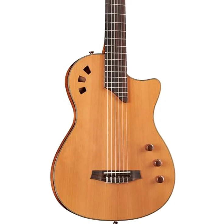 Cordoba Stage Guitar Traditional CD, Nylonsaitengitarre mit massivem Mahagoni-Korpus und Zederndecke, ergonomische Thinline-Form, inkl. Gig Bag, Natur Hochglanz – Bild 5