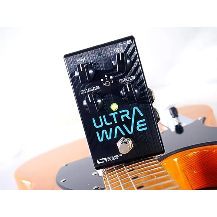 Source Audio Ultrawave Multiband Processor, Effektpedal mit 44 wählbaren Distortion-Effekten, grafischem 8-Band EQ und Dual Channel Kompressor, gebürstetes Aluminium-Gehäuse – Bild 2