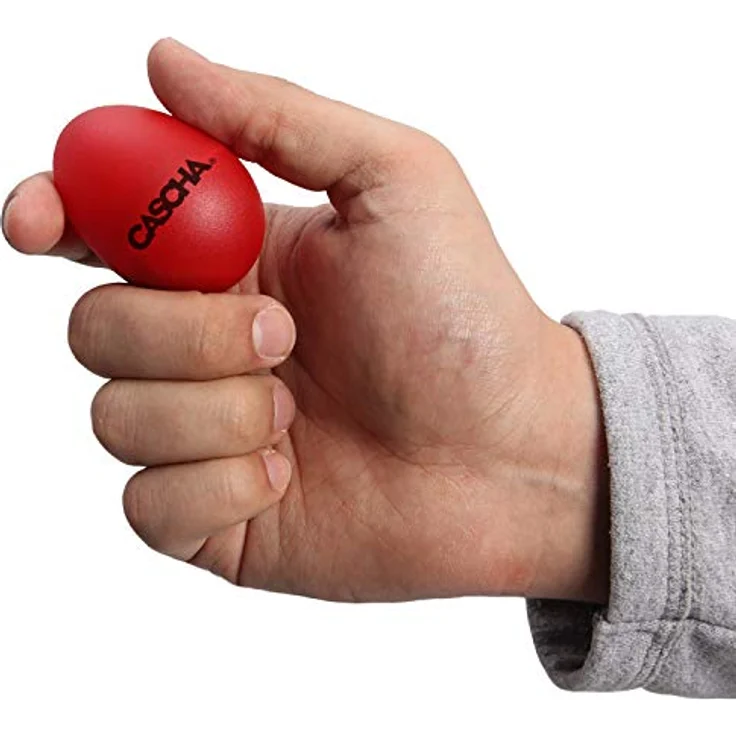 CASCHA Egg Shakers Rasseleier Set, 4 Stück in Rot, Blau, Gelb & Grün, Kunststoff Percussion Instrument mit qualitativ hochwertigem Klang – Bild 2