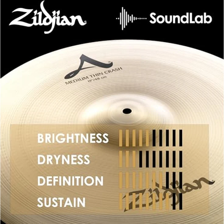 Zildjian 19" A-Series Medium Thin Crash, Schlagzeugbecken mit hellem Klang und starkem Sustain, Regular Ausführung – Bild 6