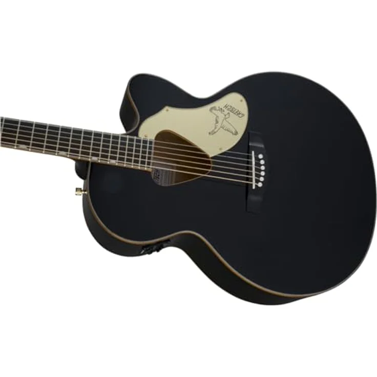 Gretsch G5022CBFE Rancher Falcon Jumbo, Westerngitarre mit massiver Fichtendecke, Ahornboden, mahagonihals, Palisandergriffbrett, Cutaway, Farbe: Black – Bild 7