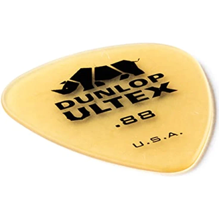 Dunlop Ultex Standard Player Pack, 6 Plektren mit 0,88 mm Stärke in bernsteinfarben, extrem hartem Material und klarer Klangqualität – Bild 4