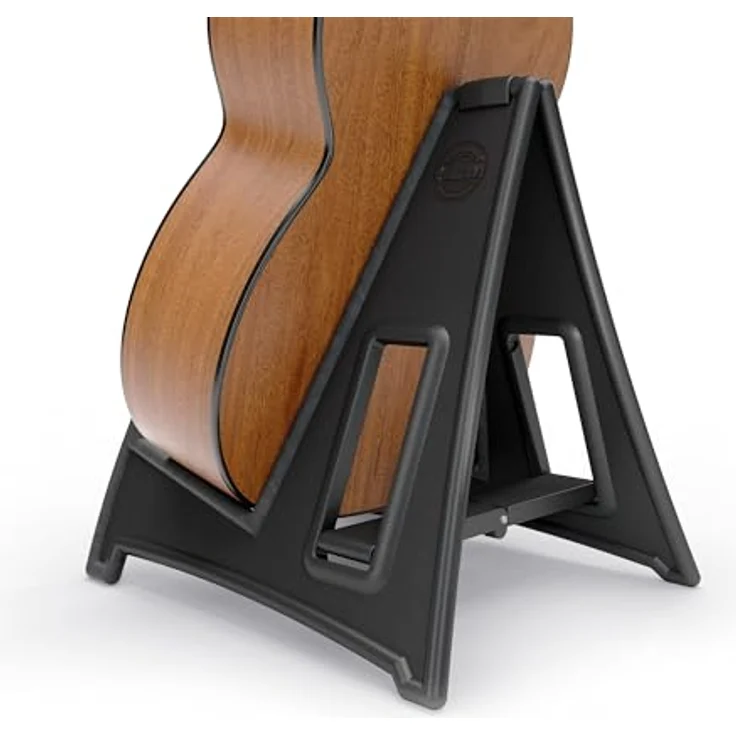 K&M 17595 Ukulele/Violin Stand, stabiler Gitarrenständer mit Gummiauflagen, schwarz – Bild 2