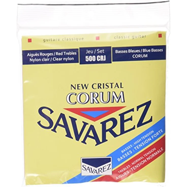 Savarez 500CRJ Corum New Cristal, Gitarrensaiten für Konzertgitarre, Standard High Tension, Nylon, versilbert umsponnen – Bild 1