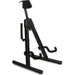 Fender Universal A-Frame Electric Guitar Stand, schwarzer Gitarrenständer mit verstellbaren gepolsterten Armen und faltbarem Design