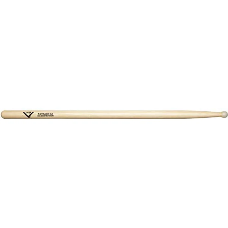 Vater 3AN Drumsticks, Hickory Holz mit Nylonkopf, 16" Länge, 0,590" Durchmesser, "Fatback"-Modell – Bild 2