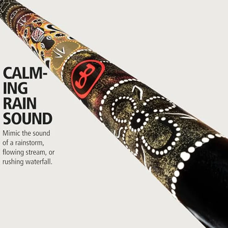 Meinl RS1BK-L Rainstick, Regenmacher aus Bambus, 100 cm, schwarz – Bild 2
