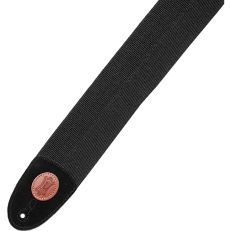 Levys Heavy Cotton Strap 3", Gitarrengurt aus Baumwolle mit Wildleder-Endstück, schwarz, verstellbar von 102 cm bis 165 cm – Bild 2