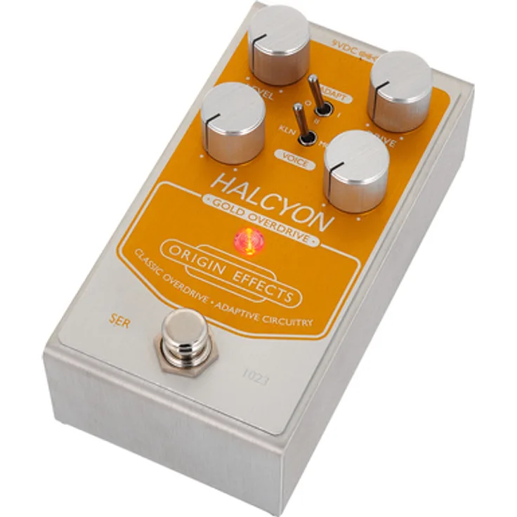 Origin Effects Halcyon Gold Overdrive, Overdrive-Pedal mit Adaptive Circuitry und Dry-Regler