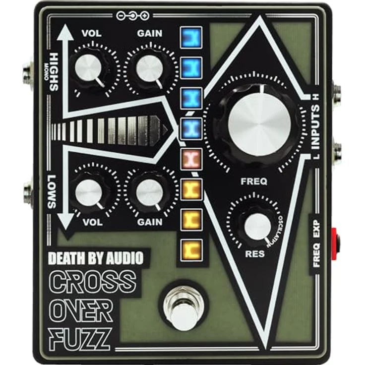 Death by Audio Crossover Fuzz, 2-Band Fuzz Effektpedal mit analogem Signalweg und unabhängiger Volume/Gain Regelung für Höhen und Tiefen – Bild 1