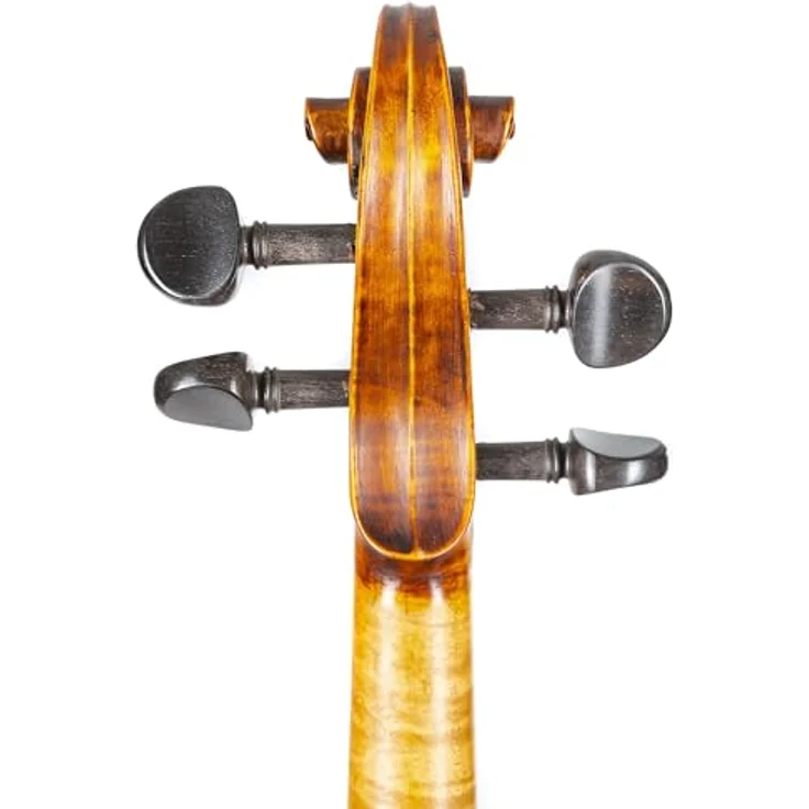 Stentor SR1865 Violine Messina 4/4, handgefertigte Violine mit massiver Fichtendecke und Ahornkorpus, Ebenholz-Griffbrett, Pirastro Besaitung, Schellack-Lackierung – Bild 6