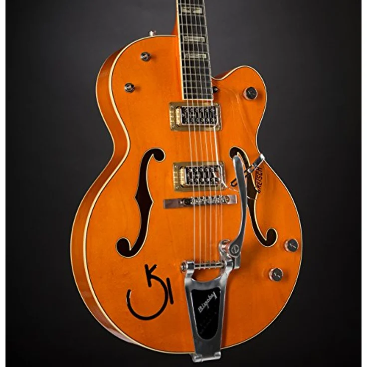 Gretsch G6120 RHH Reverend Horton Heat, E-Gitarre mit gewölbter laminierter Ahorn Decke, 2x TV Jones Filtertron Humbucker, Orange Stain, inkl. Deluxe Hardshell Koffer, Made in Japan – Bild 6