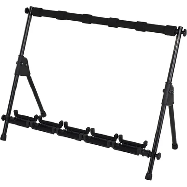 Millenium GS-5005 B, 5-fach Gitarrenständer mit gepolsterter Auflage, schwarz, nicht geeignet für Gitarren mit Nitrolack