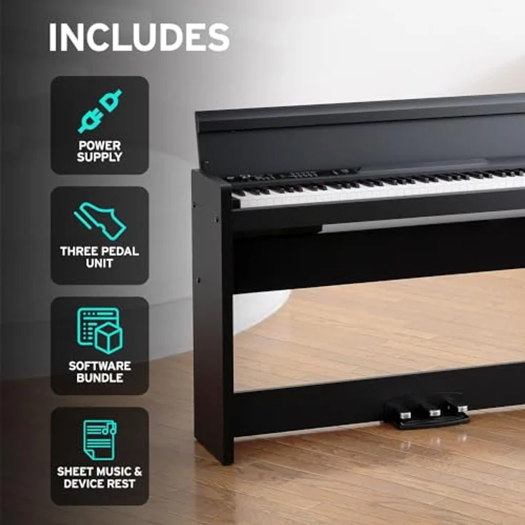 Korg LP-380U RW, Digitalpiano mit 88 Tasten RH3, 30 Sounds, USB Midi und 120-stimmiger Polyphonie, Rosenholz – Bild 5