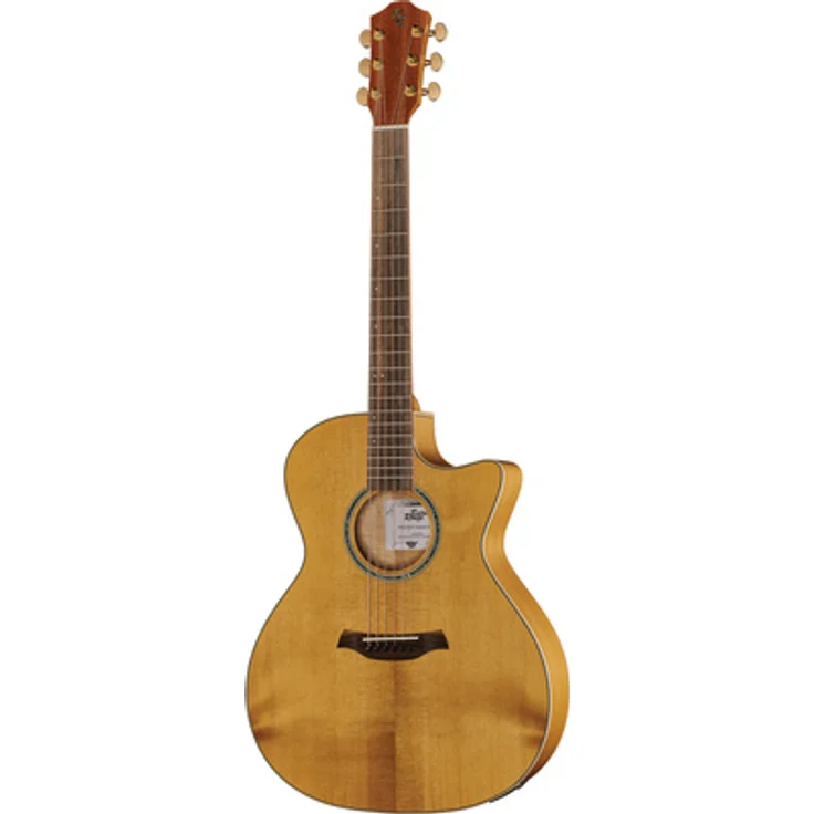 Baton Rouge TLM/ACEC Flamed Maple, Westerngitarre mit Auditorium Cutaway, massiver Fichtendecke, geflammtem Ahornboden & -zargen, Eukalyptusgriffbrett, Pickup System Cole Clark, natur matt offenporig – Bild 1