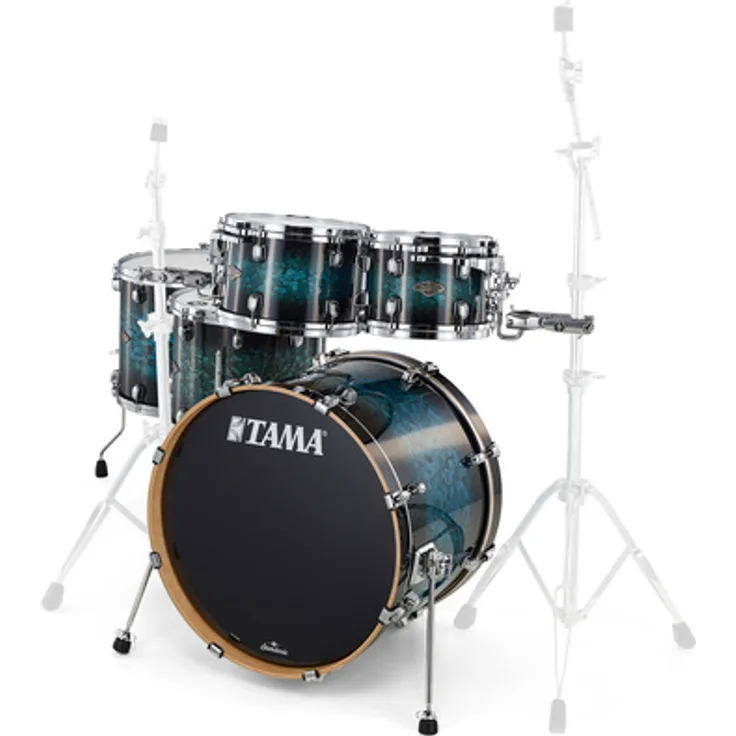 Tama Starclassic Performer MBS52RZS-MSL, Schlagzeug-Set in Molten Steel Blue Burst, 5-teilig aus birken- und ahornlackierten Kesseln