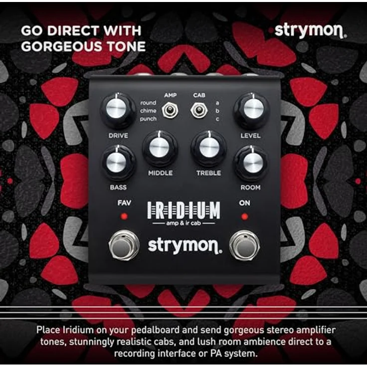 Strymon Iridium Amp & IR Cab, Effektpedal für E-Gitarre mit 24 Bit/96kHz Amp/Cab Simulationen und 9 IR Cabinet-Modellen, Made in USA – Bild 3