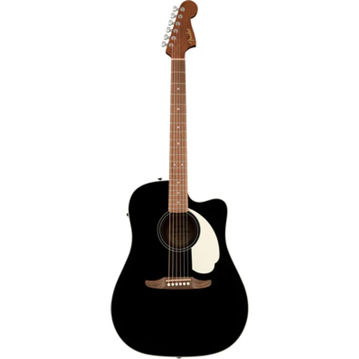 Fender CA STD Redondo CE IPG BLK, Westerngitarre mit Cutaway und Elektronik, Dreadnought-Form, schwarz