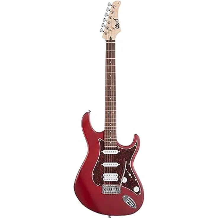 Cort E-Gitarre G110OPBC, elektrische Gitarre in Orange mit hervorragendem Klang und Verarbeitung
