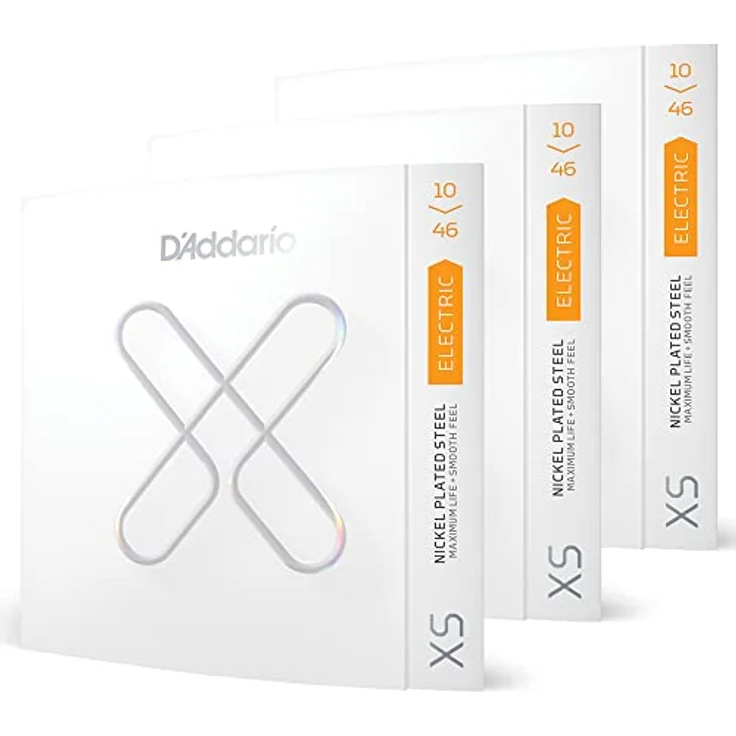 Daddario XSE1046-3P, 3er Set Regular Light E-Gitarren Saiten, Nickel Plated Steel, mit Polymer Coating, Stärken: .010-.046, Made in U.S.A. – Bild 1