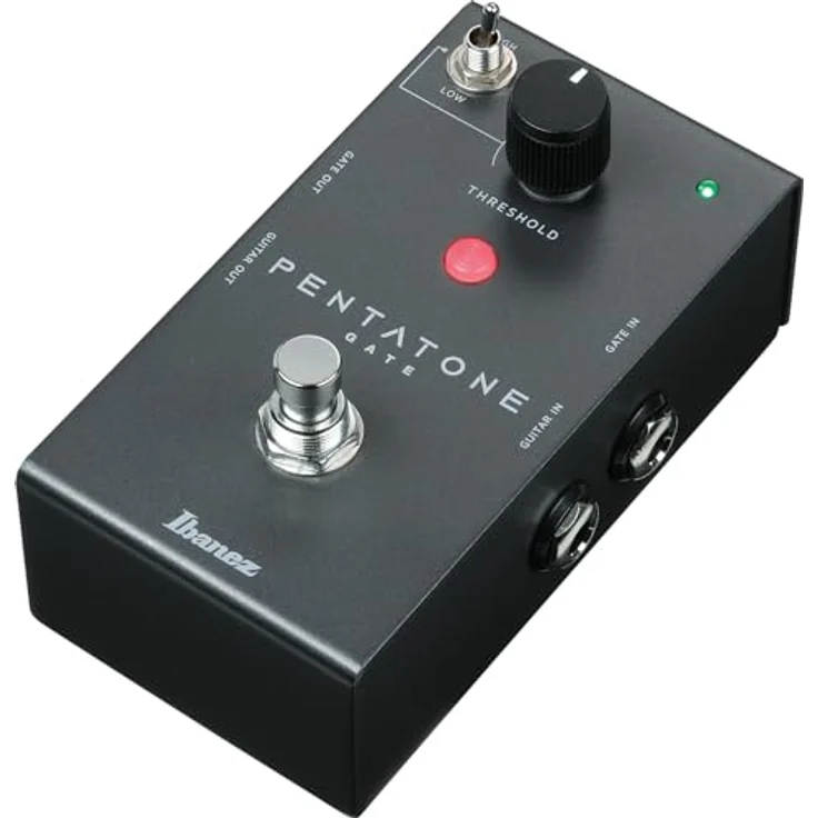 Ibanez Pentatone Gate PTGATE, Noisegate Pedal für E-Gitarre mit schneller Ansprache und umschaltbarem Schwellenwertbereich, 4x Klinkenein-/ausgänge, kompakt, schwarz – Bild 2
