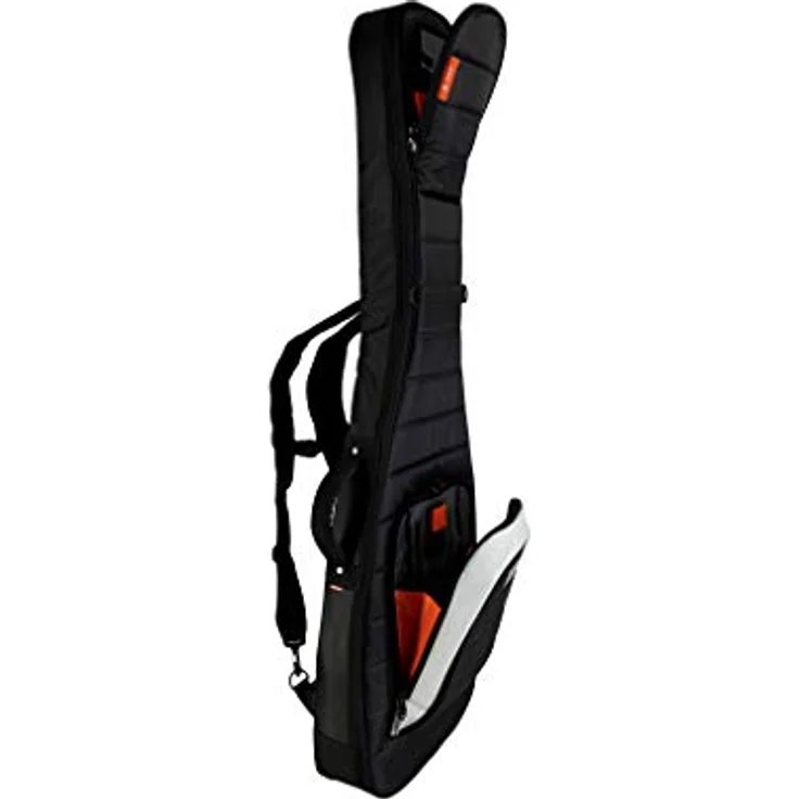 Mono Cases Single Electric Guitar M80-EG-BLK, Gitarrentasche aus wasserabweisendem Nylon für E-Gitarren, Schwarz, mit Rucksackgarnitur und Zubehörfächern – Bild 5