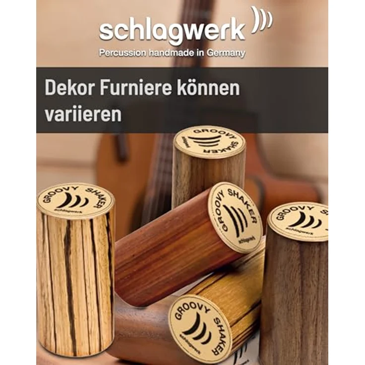 Schlagwerk SK50 Groovy Shaker, handgefertigtes Holz-Rhythmusinstrument, kompakt 7x4,5 cm, vielseitiger Sound für Profis und Einsteiger, Made in Germany – Bild 5