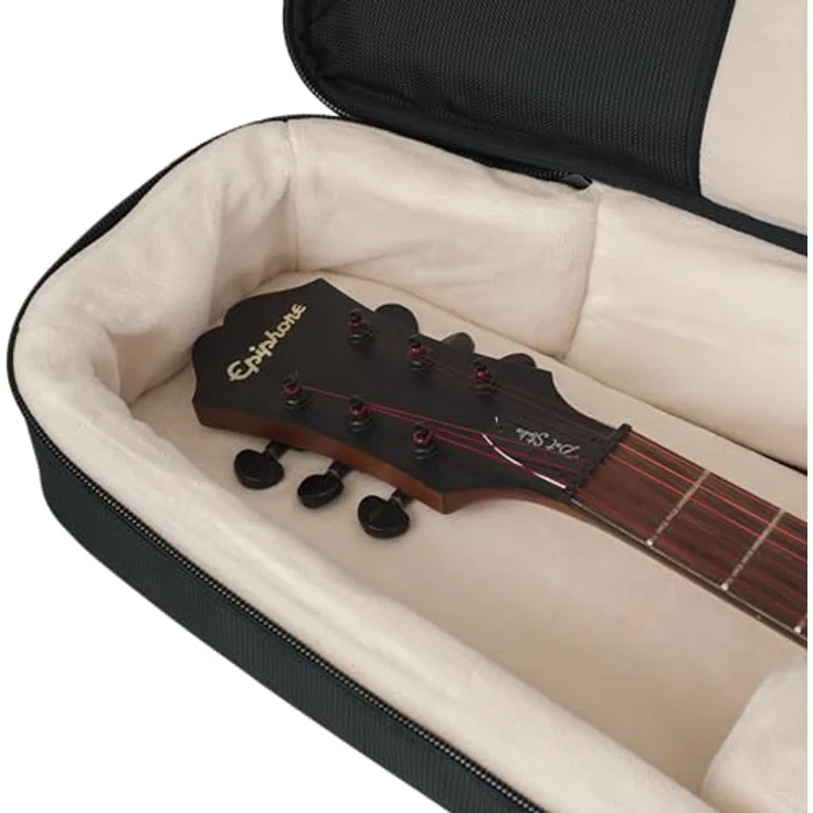 Gator G-PG-Semi-hollow / V Bag, Gigbag für Semi Hollow / V-Style E-Gitarre, Schwarz, inklusive Regenhülle, Micro-Fleece Innenausstattung, 25 mm Polsterung und große Außentasche mit Kabelmanagement – Bild 12