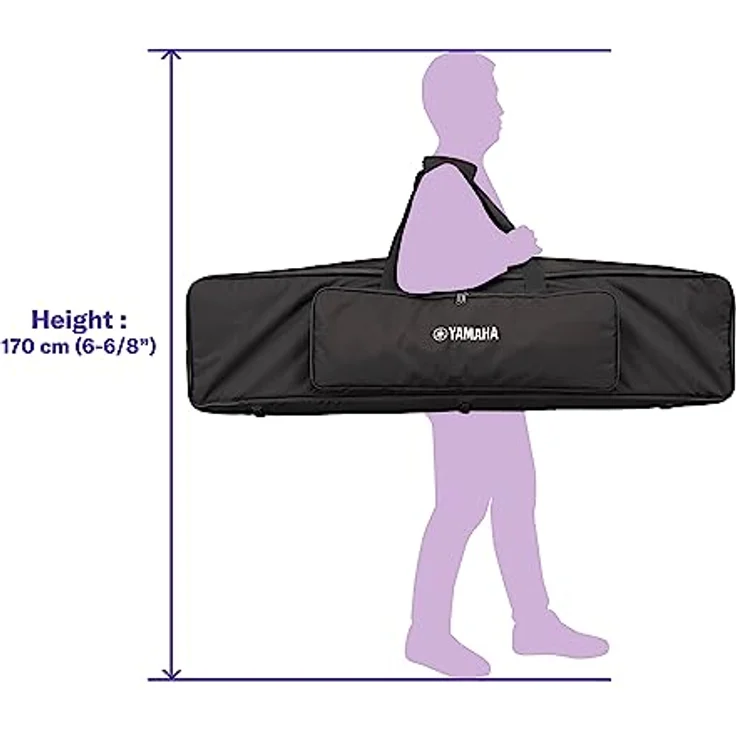 Yamaha SC-KB851, Piano Tasche für Digital Pianos der P-Serie, gepolstert mit praktischer Vordertasche, schwarz – Bild 5