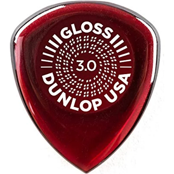Dunlop Flow Gloss Picks Set 3.00, Plektren set mit 3 Stück, 3.00 mm Stärke, Ultex Material, hochglanzpolierte Kanten für Präzision – Bild 2