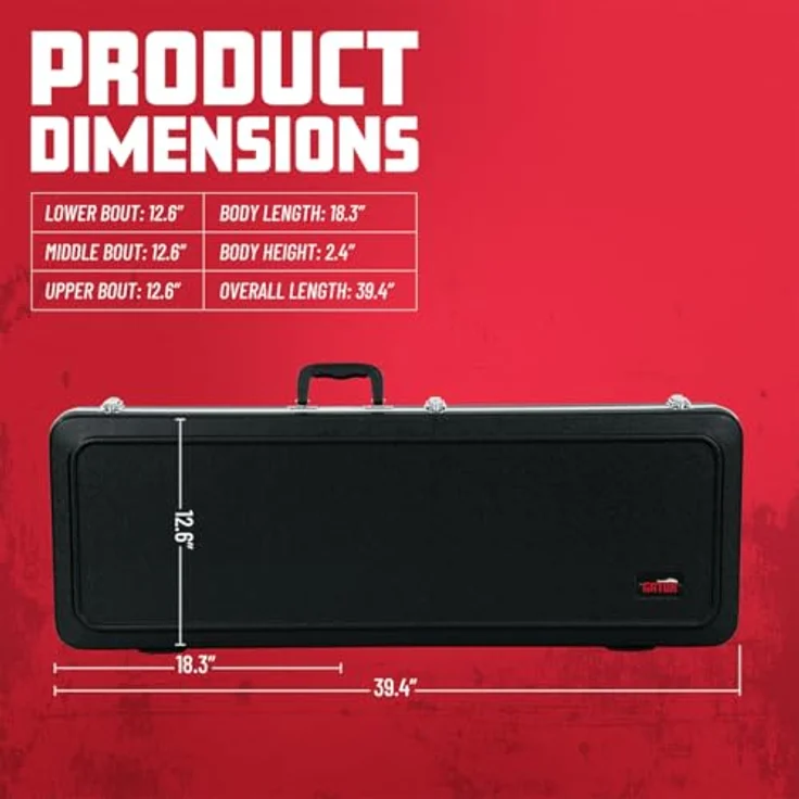 Gator GC-Electric-A, Gitarrenkoffer für ST/T-Style, ABS, mit Alu-Schließprofil und Zubehörfach, Innenmaße 47,63 cm Korpuslänge, 4,08 kg – Bild 6