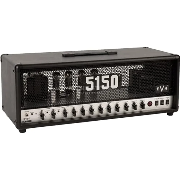 Evh 5150 Iconic 80W Top BK, Röhren E-Gitarren-Verstärker mit 2 Kanälen, Effektloop und Reverb, schwarz