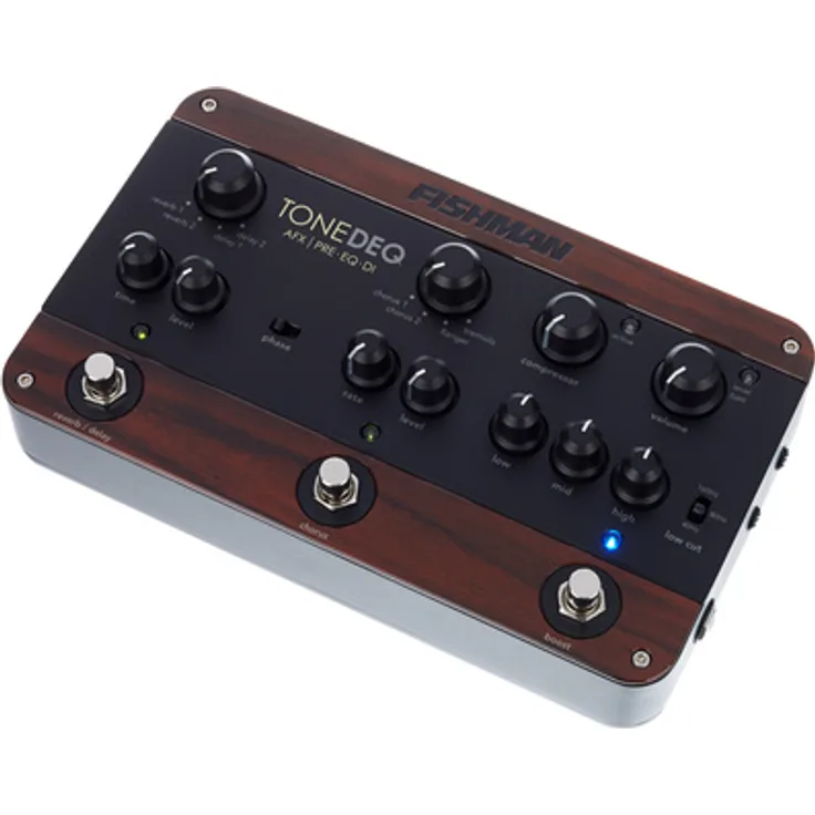 Fishman Tone AFX DEQ, Akustik Gitarren Preamp mit 4-Band EQ, Effekten und DI-Ausgang