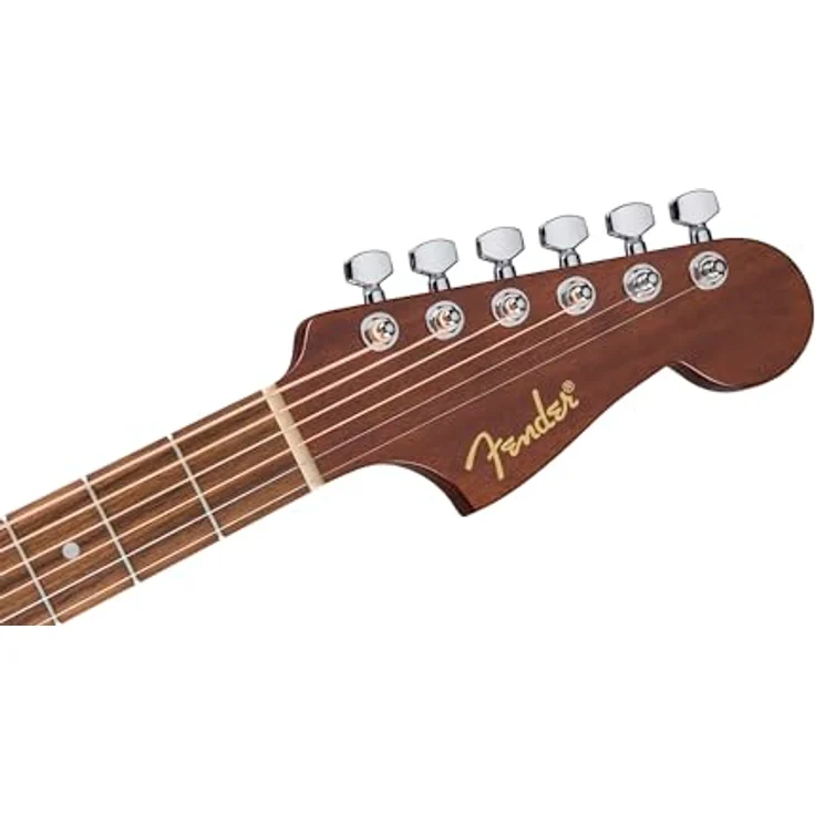 Fender CA STD Redondo IPG BLK, Westerngitarre in Dreadnought-Form mit Fichtendecke, Sapele Korpus und Walnuss-Griffbrett, schwarz – Bild 4