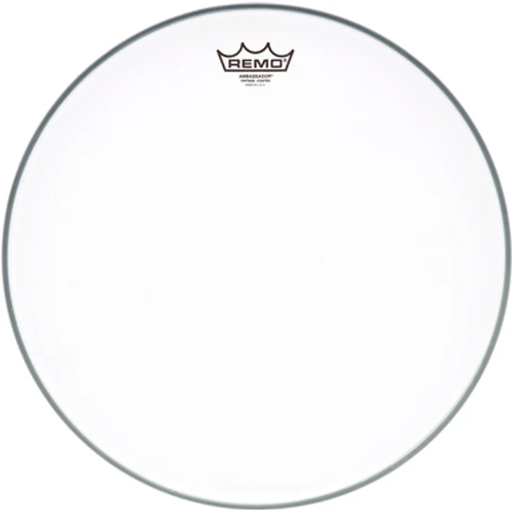 Remo 16" Vintage A Coated, 2-lagiges Schlagzeugfell, weiß aufgerauht, Vintage Ambassador Serie – Bild 1