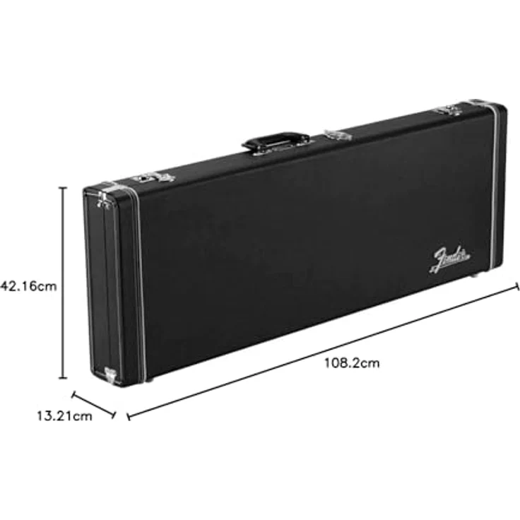 Fender CLSC SRS Case für Stratocaster und Telecaster, Gitarrenkoffer mit schwarz Plüsch-Innenfutter und Zubehörfach, Farbe Black – Bild 8
