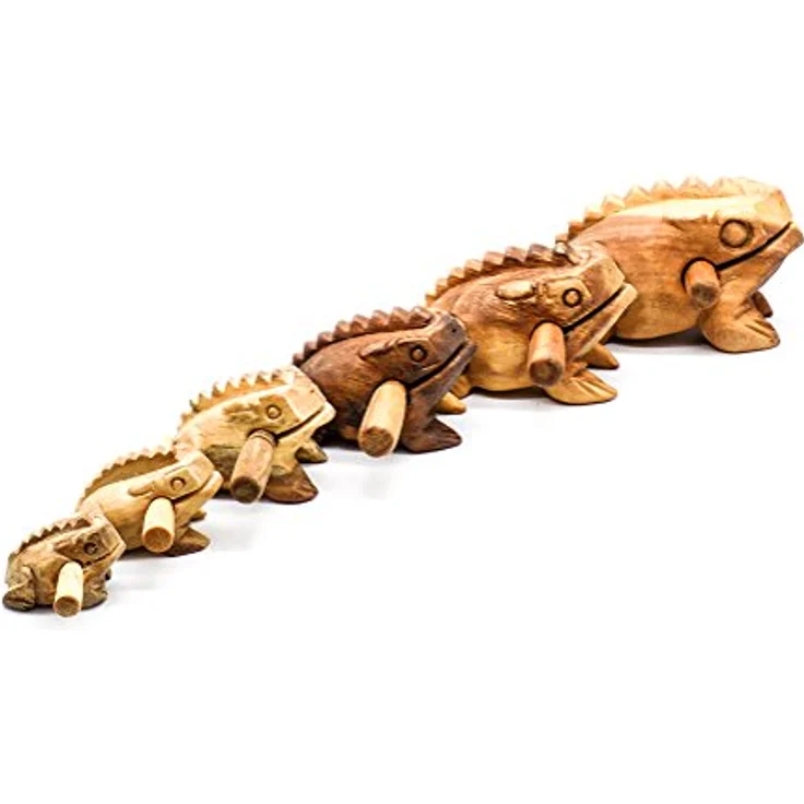 Thomann Frog M Percussion Frog, Woodblock und Guiro mit Froschklang, ca. 14 cm lang, inkl. Holzschlägel – Bild 5