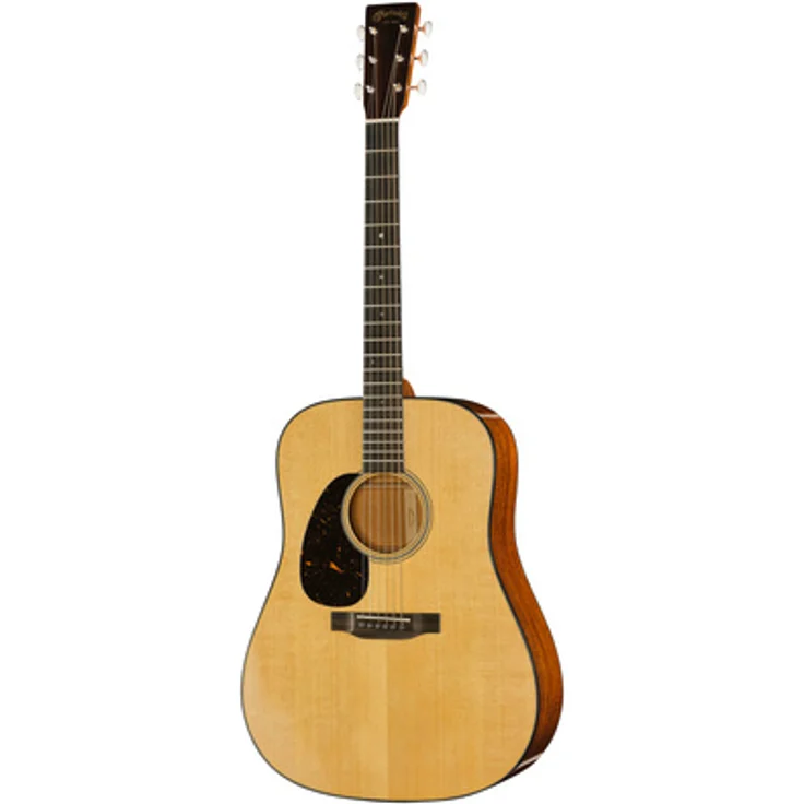 Martin Guitar Super D-18 LH, Dreadnought Westerngitarre mit massiver Fichtendecke und Mahagoni-Korpus, Natur, inkl. Koffer
