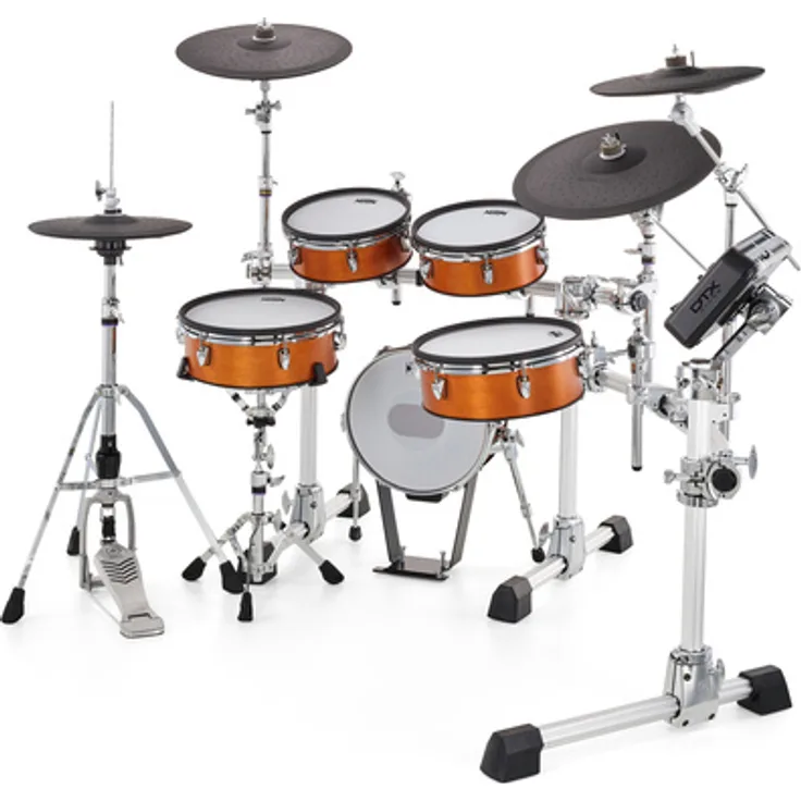 Yamaha DTX10K-M Real Wood, E-Drum Set mit DTX-PROX Modul, 700 Sounds, 40 Preset Kits, 200 User Kits, 12" Snare und 2x 10" Tom Pads, echte Holz-Oberfläche