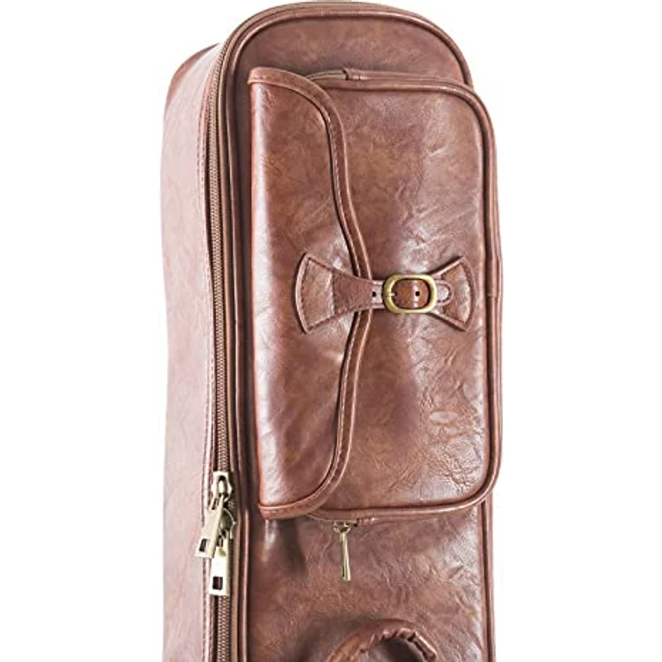 Fame Kunstleder Gigbag für Westerngitarre, Vintage Design, hochverdichtete Schaumpolsterung, gepolsterter Tragegriff, Rucksackgarnitur, mehrere Zubehörtaschen, optimaler Schutz, 3,25 kg – Bild 3